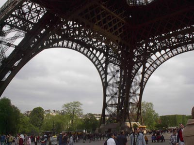 Beneath the Eiffel tower
